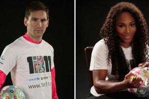 Messi y Serena Williams son embajadores de Buena Voluntad de UNICEF