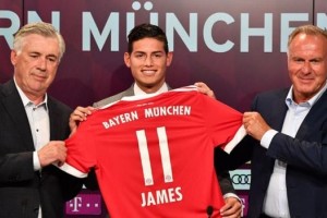 El impensado r&eacute;cord que rompi&oacute; la venta de camisetas de James en Alemania