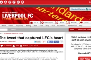 El Liverpool se une a las oraciones por los desaparecidos del avi&oacute;n malayo