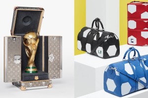 Louis Vuitton present&oacute; una lujosa colecci&oacute;n mundialista con la caja de la copa como estandarte
