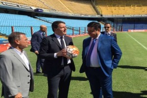 El primer ministro italiano visit&oacute; la Bombonera
