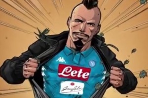 Con los jugadores caracterizados como superh&eacute;roes el Napoli present&oacute; su nueva camiseta 