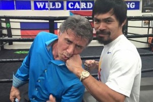 Stallone visit&oacute; a Pacquiao previo a su pelea con Mayweather