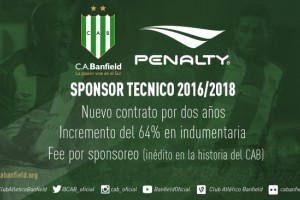 Banfield vestir&aacute; Penalty por dos temporadas m&aacute;s