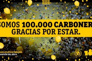 Pe&ntilde;arol super&oacute; los 100 mil seguidores en Twitter