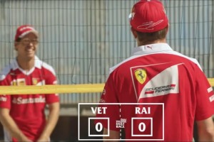 Vettel y Raikkonen se animaron al beach volley