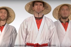 Ponzio, Barovero y Maidana se vistieron de japoneses junto al BBVA Franc&eacute;s