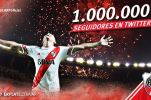 River Plate super&oacute; el mill&oacute;n de seguidores en Twitter