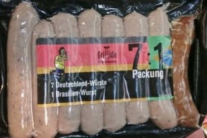 El 7 a 1 de Alemania a Brasil no se olvida e incluso sirve para vender salchichas en el supermercado
