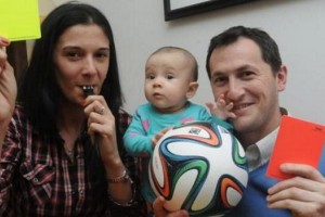 Est&aacute;n casados y compartieron equipo arbitral en el f&uacute;tbol uruguayo