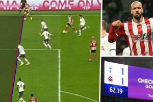  Le anularon un gol al Sheffield United por un n&uacute;mero de calzado en off side