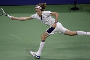 Alexander Zverev y un curioso outfit ‘setentoso’