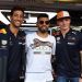 Ag&uuml;ero visit&oacute; los boxes de la F&oacute;rmula 1 gracias a uno de sus patrocinadores