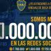 Boca es el club r&eacute;cord del f&uacute;tbol argentino en las redes sociales