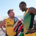 Owen Wilson y James Corden desafiaron a Usain Bolt a correr los 100 metros