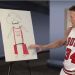 Los jugadores de Chicago Bulls fueron retratados por ni&ntilde;os en la acci&oacute;n &ldquo;Kid Picasso&rdquo;