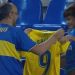 Jonathan Calleri volvi&oacute; a marcar con Las Palmas y le regal&oacute; su camiseta a dos hinchas de Boca