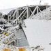 Dos muertos por el derrumbe del techo del estadio inaugural de Brasil 2014