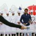 Federer llev&oacute; su tenis a los Alpes Suizos con una marca de chocolates