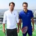 Federer y Tommy Haas jugaron al tenis en las alturas junto a Mercedes