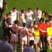 Los jugadores del Mainz recibieron la arenga de uno de sus hinchas