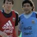 La historia de c&oacute;mo Maradona le ense&ntilde;&oacute; a patear tiros libres a Messi