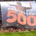 El mosaico que prepar&oacute; el FC Barcelona en homenaje a Messi 