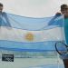 As&iacute; jugaron al tenis Nadal y Djokovic en el Perito Moreno