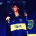 En su visita a la Argentina, Neymar pos&oacute; con una camiseta de Boca