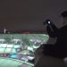 Un grupo de fan&aacute;ticos escal&oacute; hasta lo m&aacute;s alto del estadio Ol&iacute;mpico de Londres